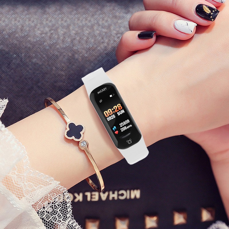 智能手表女高中学生运动女款防水闹钟蓝牙女士电子手环2022年新款