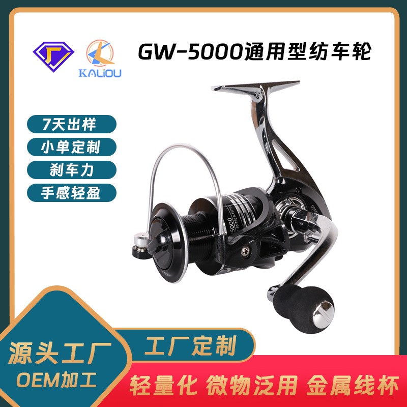 路亚轮海竿鱼线轮子抛竿海w钓远投鱼轮海杆锚渔轮全金属纺车轮
