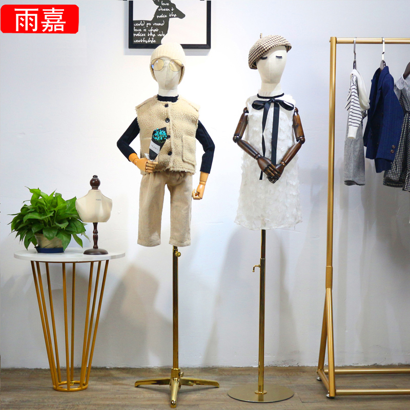 儿童模特道具半身橱窗展示架全身男女童装店小孩带头服装模特架