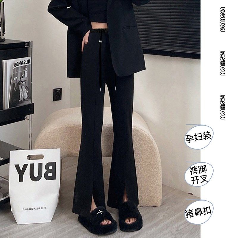 孕妇裤夏季新款外穿微喇叭抽绳西装裤薄款百搭开叉拖地裤休闲长裤,孕妇装/孕产妇用品/营养,孕妇打底裤,淘宝优惠券,粉丝福利购,淘宝优惠卷
