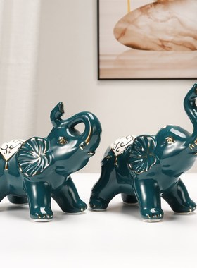 创意家居萌宠动物摆件酒店会w所家居客厅玄关电视柜装饰品婚礼礼