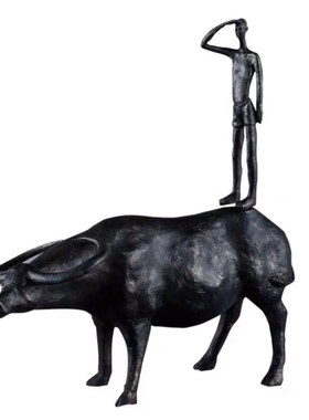 动物人物人体抽象艺术雕塑售楼部样板房间陈设工艺品铸铁工艺摆件