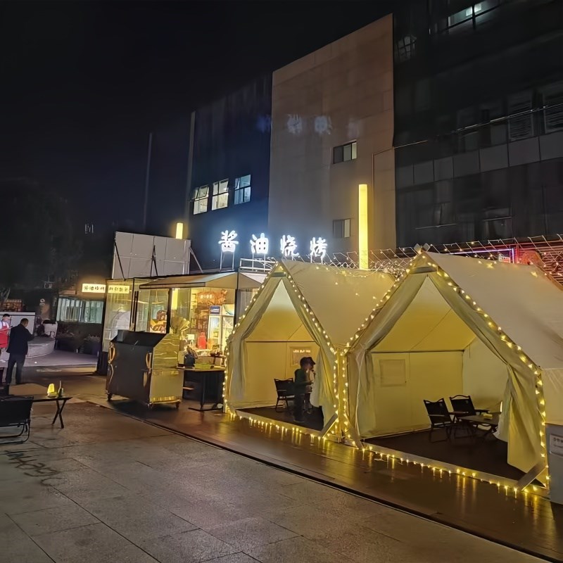 户外帐篷营地铁架3米*3米露营帐F篷野营三角防风防雨遮阳帐篷