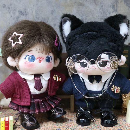 棉花娃娃娃衣情侣针织秋冬外套学院主义英伦制服公仔玩W偶衣服20c