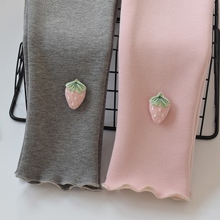 女童打底裤加绒加厚春p秋洋气外穿女宝宝保暖儿童纯棉裤一体绒童