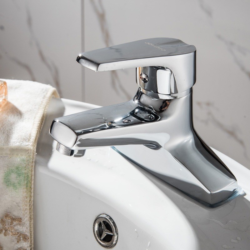 仑苍卫浴 洗面盆卫生间 双孔名家两联单把冷热水龙头混水阀