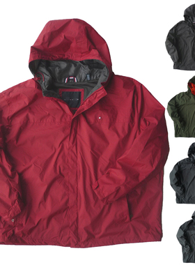 胸124-180CM加肥加大码男款宽大春秋 多色连帽薄型冲锋衣夹克2219