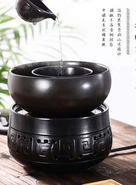 好利友陶瓷电陶炉煮茶器烧水陶壶迷你小型家用分茶器回纹复古套装