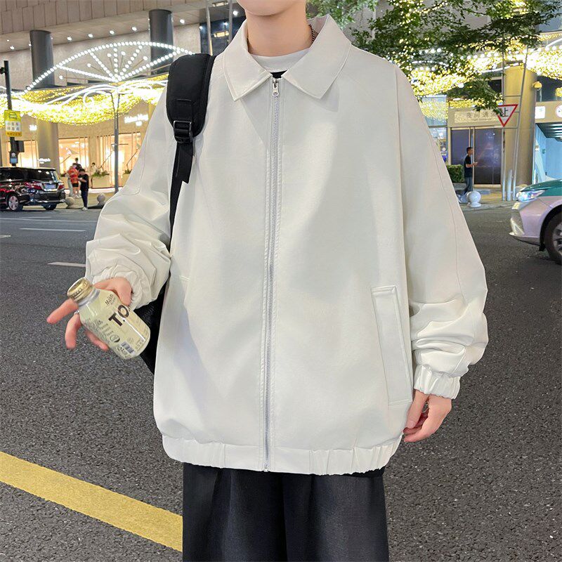 2024春秋款高品质皮衣s男新款韩版时尚立领修身PU机车皮夹克外套