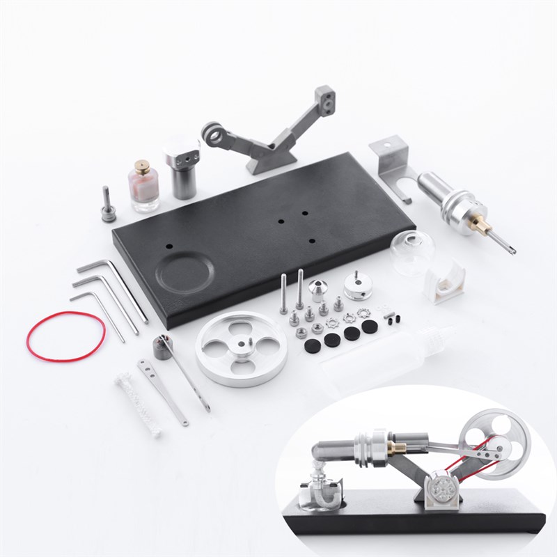 启星斯特林发动机模型拼装DIY发电LED灯N科学益智儿童玩具礼品