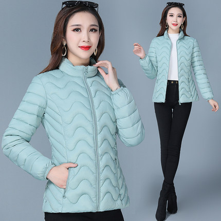 棉衣女短款2024年秋冬新款轻薄羽绒棉K服中年妈妈百搭小棉袄外套