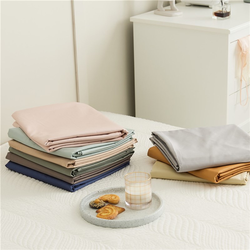 100支长绒棉纯色单品床单枕套全棉床垫套防滑固定席梦思保护套