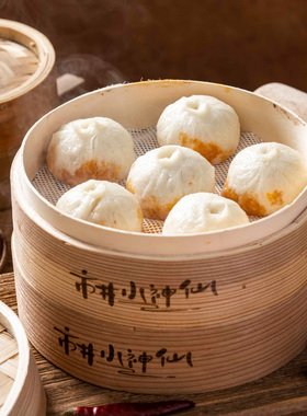 市井小神仙火锅黑猪肉笋丁包子小笼包传统老面发酵手工早餐夜宵