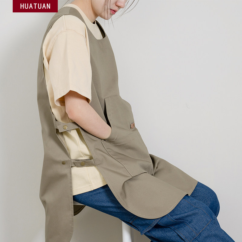 时尚帆布无袖马甲式罩衣围裙咖啡饭店超市工作服男女定制印字,家庭/个人清洁工具,围裙,淘宝优惠券,粉丝福利购,淘宝优惠卷