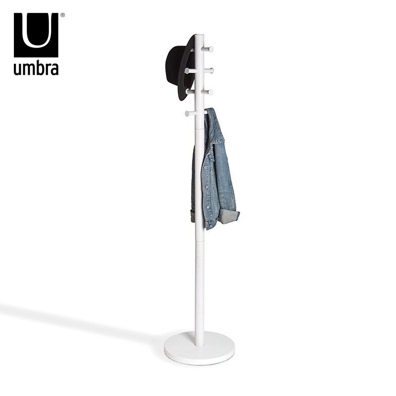 加拿大umbr派拉衣帽架创意落地衣架 卧室现代实木衣帽钩架