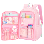 新款 小学生书包女童三至六儿童一年级二减重护脊超轻便背包