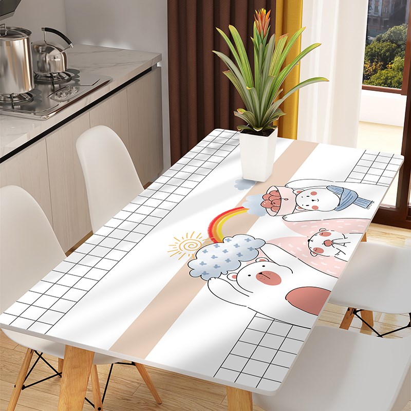 免洗餐桌布现代高档电视柜茶几台布皮革桌垫桌布防水防油