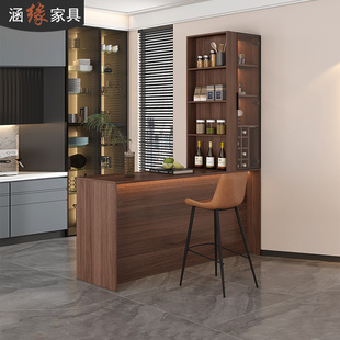 现代简约双面吧台桌酒柜q一体客厅隔断收纳柜家用岛台餐边柜7G330