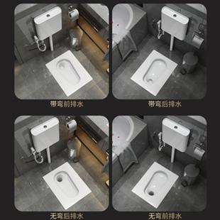 整套大便器防臭蹲厕蹲坑便池蹬便器卫浴 家用陶瓷蹲便器冲水箱套装