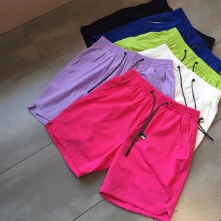 衩外穿 运动五分裤 宽松纯y色百搭休闲健身大裤 男 四面弹 速干短裤