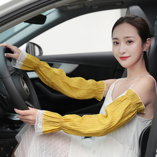 宽松版 套女长款 遮阳骑行棉麻冰袖 夏Q天薄款 子套护手 夏季 袖 防晒袖