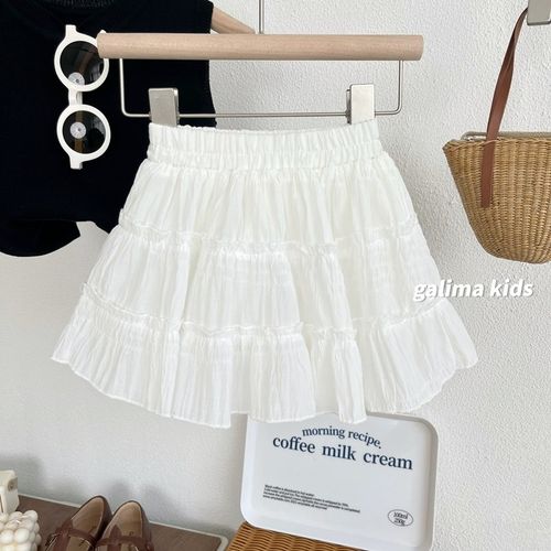 女童裙子半身裙夏季2025新款儿童D短裙防走光宝宝蛋糕裙公主蓬蓬