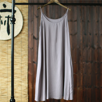 小耳出品  多色百搭宽松修身吊E带打底款 夏款吊带装打底裙