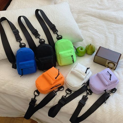 夏天儿童出门迷你小背包纯色胸包男D童可爱斜挎包超火女童零钱包