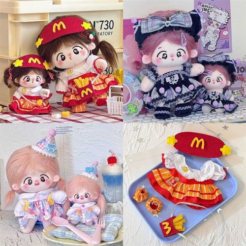 娃衣10cm20厘米棉花娃娃衣服换装玩G偶公仔可爱连衣裙库洛米公主