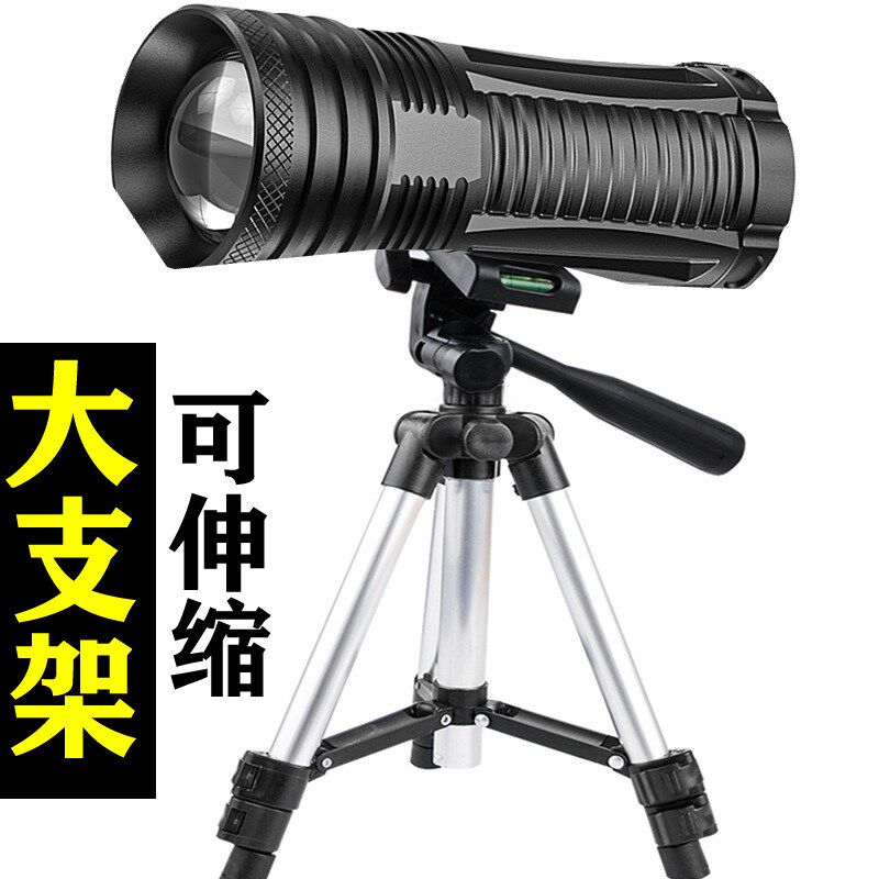 强光夜钓灯钓鱼专用灯变焦蓝白紫黄光大功率夜光台钓手电筒