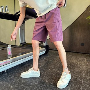 短裤 薄中裤 男休闲宽松潮牌五分裤 夏季 子冰丝速干男 20B25新款 工装