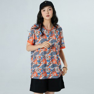 200斤胖妹妹简约时尚 夏装 休闲上衣胖mm宽松显瘦.速干网T 女装 大码