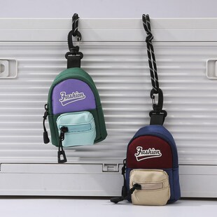 潮搭出街儿童休闲便携挂包帅气迷你男童挂脖零钱包外W出女童斜挎