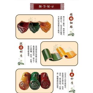 古建五脊六兽双龙戏珠锤兽正吻翘角宝鼎黄色屋脊兽琉璃厂厂家直销