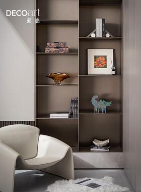 邸高家居 软装样板间书房书柜蓝色收纳盒 乔迁布置新家装饰品摆件