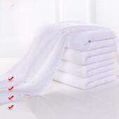 经编高低毛吸水白色加厚毛巾不掉毛不变形宾馆酒店洗浴美容反覆用