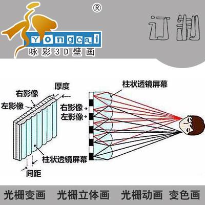 大型三维立体光栅动感画现代简约客厅装饰5d立体变脸动态画
