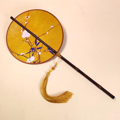 宋制梅竹图可旋转折叠卷曲腰扇卷帘式可定制覆古中式国风覆原款