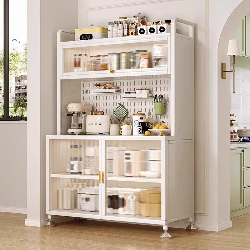 厨房置物架落地多层餐边储物柜家用橱柜多功能微波炉烤箱收纳柜子