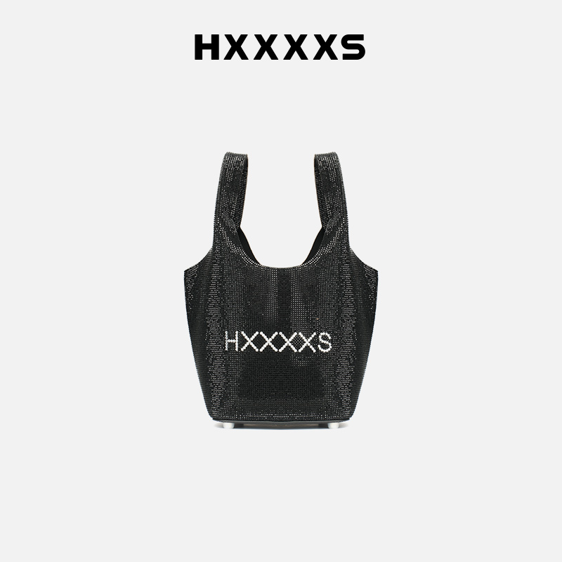 HXXXXS七夕送女友原创设计满钻菜篮子水桶包明星同款小众手提包