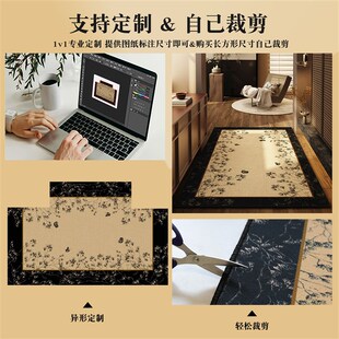 中古风入户门垫地垫轻奢高级感玄关地毯门口垫子进门防滑脚垫 法式