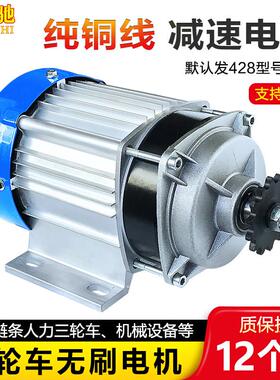 电动三轮车电机48v60v伏500w550w炼条直流无刷改装中置总成控制器