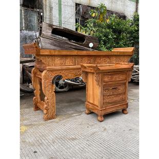 实木供桌案台佛台寺庙道观供台条案翘头宗祠堂神桌香樟木神台定制