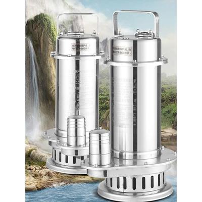 304全不锈钢排污泵220V耐酸碱防腐高扬程电力化工潜水泵380V小型