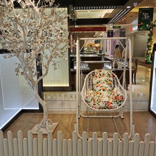 吊篮藤椅单人儿童秋千室内外家用摇椅阳台吊兰鸟巢摇篮椅千秋吊椅