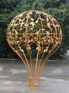 婚庆道具铁艺热气球 婚礼场景布置橱窗摆件 舞台装饰空中吊顶挂件