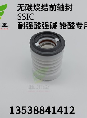 PVDF大头泵机械轴封SSIC前轴封自吸泵密封件电镀过滤泵铬酸专用