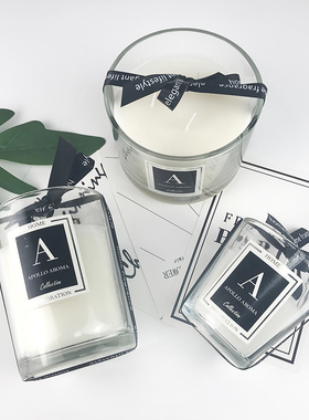 样板房展厅卫生间浴室玻璃杯香薰蜡烛三件套摆件软装饰品北欧轻奢