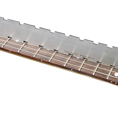 琴颈测量尺吉他品丝指板弯曲度凹凸缺口钢卡尺测平维修护调琴配件