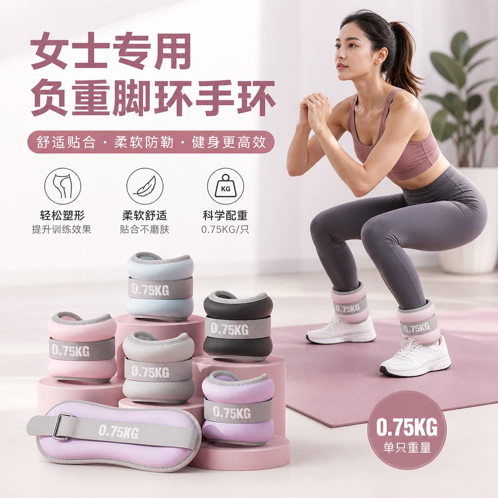【告别拜拜肉】健身负重手环男女生家用器材便携外带随时锻炼瘦身